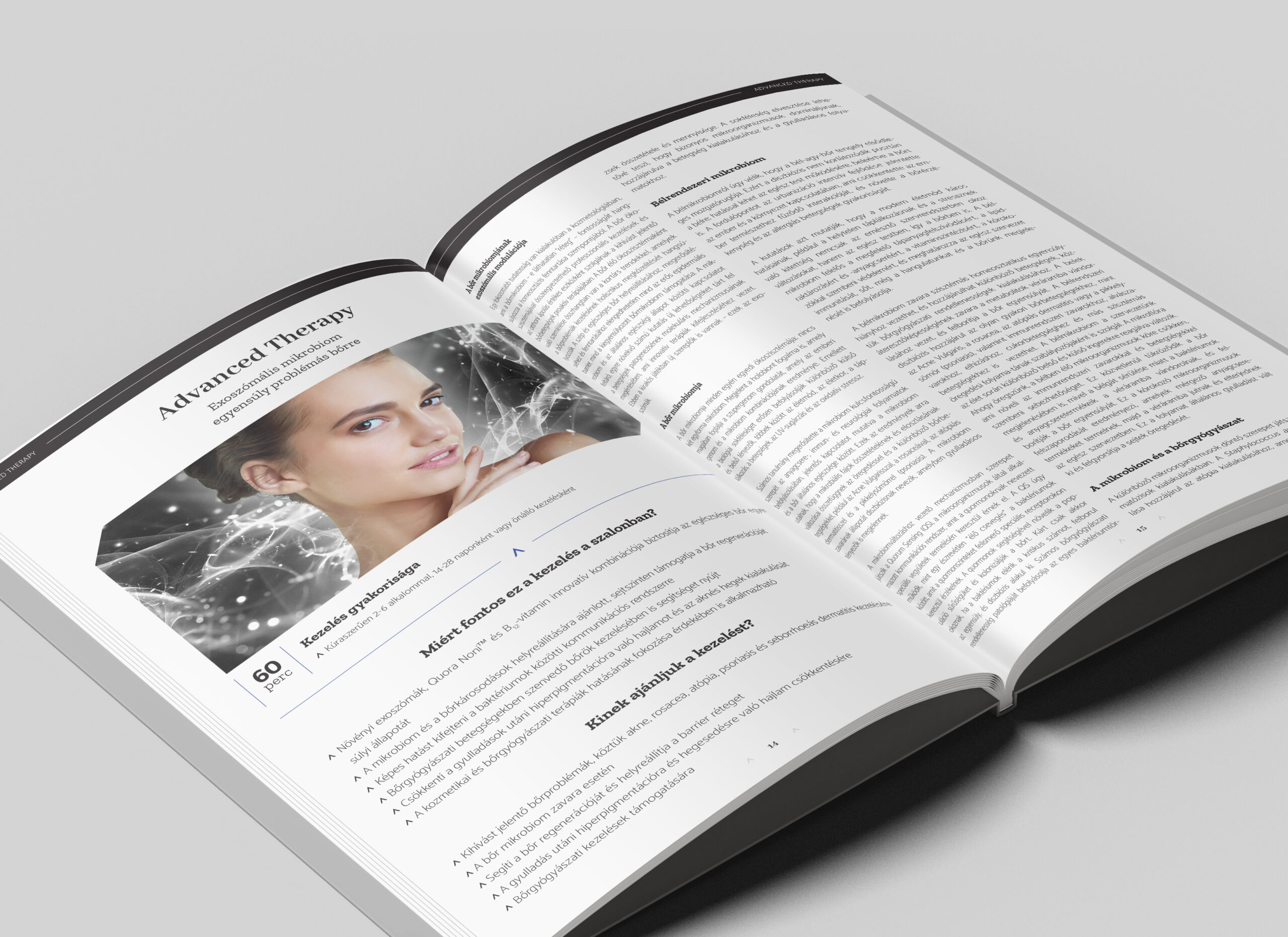 katalógus mockup advanced therapy exoszomális mikrobiom